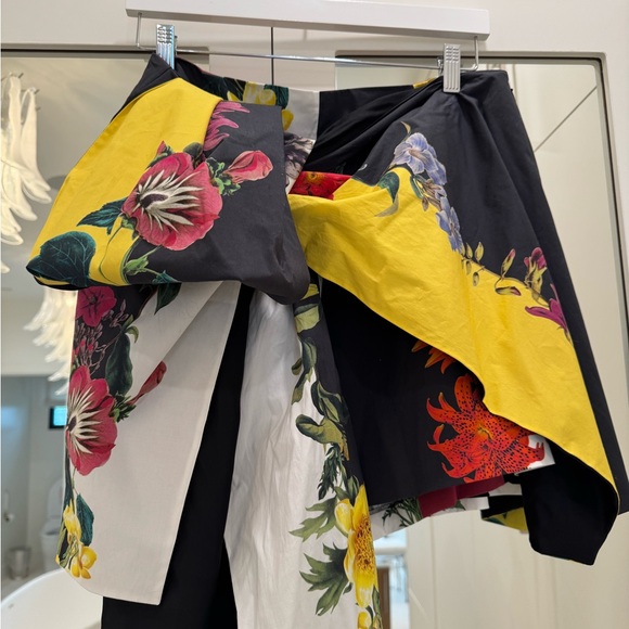 Oscar de la Renta Floral Print Tie Skort - Size 14 - Picture 12 of 14